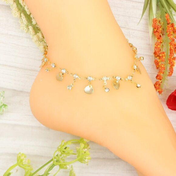 "Handmade Anklet – Elegant & Delicate Jewelry for Women | UNVRC1301 - Picture 5 of 10